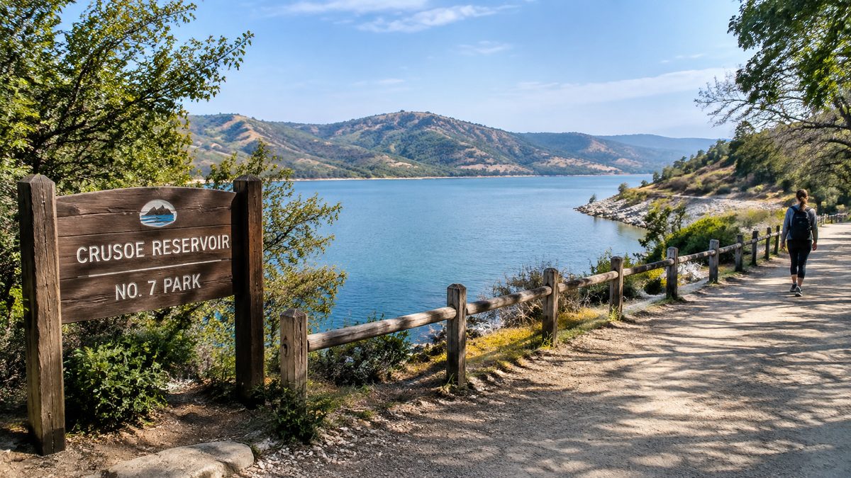 crusoe reservoir and no. 7 park: walks, facilities and visitor rules